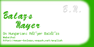 balazs mayer business card